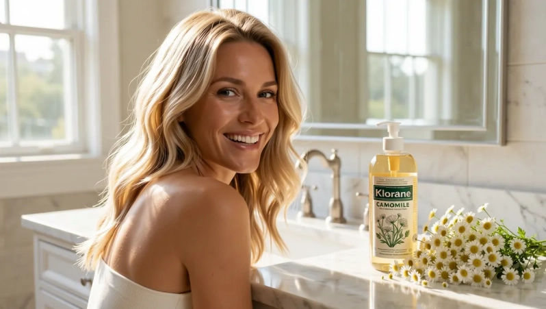 Cómo realzar el brillo rubio de forma natural con Klorane Camomila